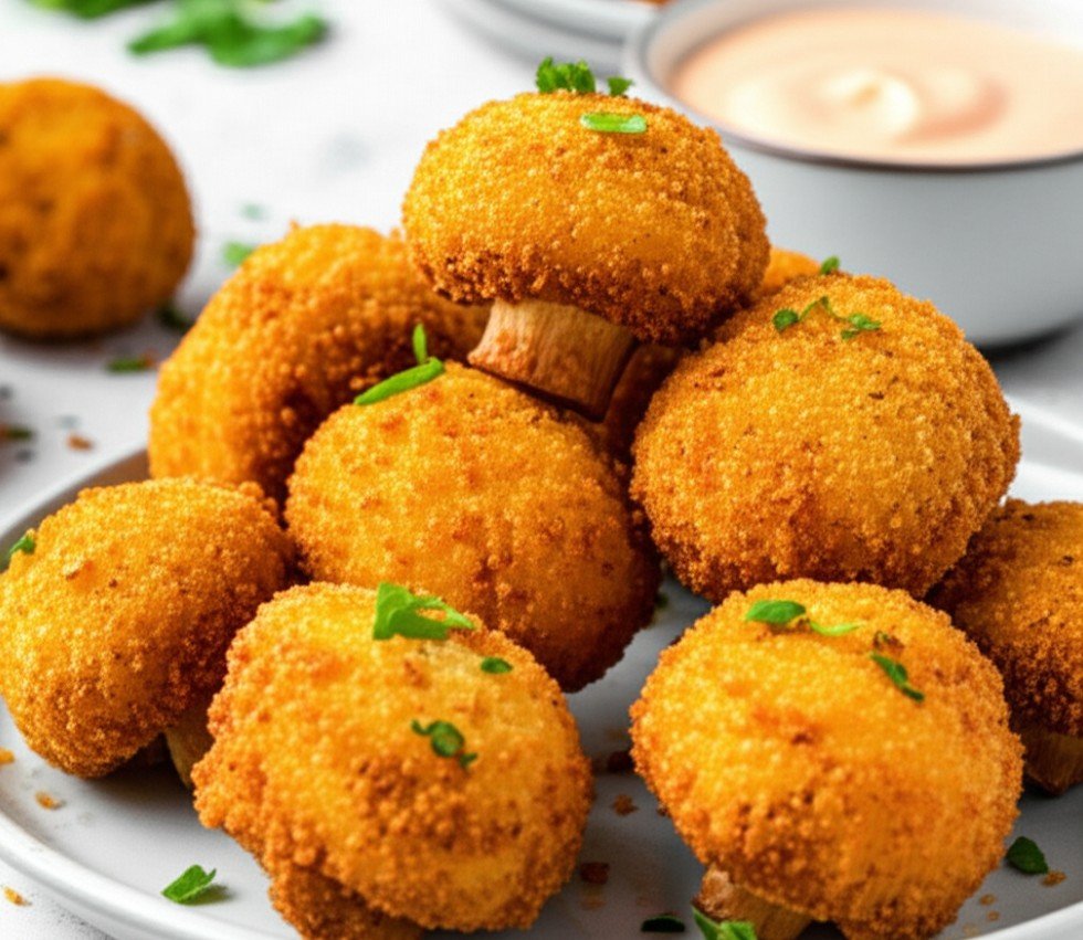 Crispy Fried Mushrooms (Restaurant-Style Recipe) – Golden, Crunchy, and Savory Appetizer Delight