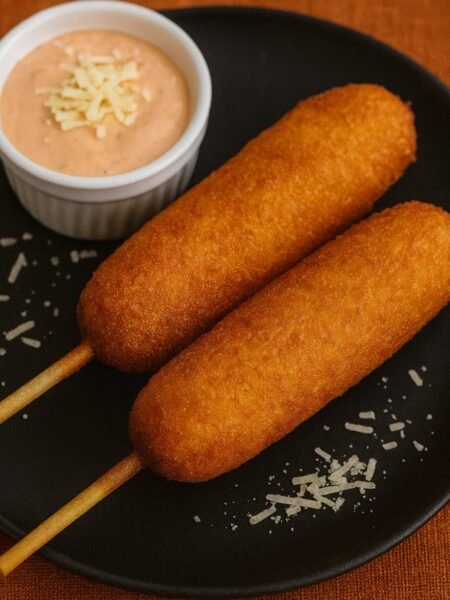 Korean Corn Dogs (Street Food Recipe) – Crispy, Cheesy, and Sweet-Savory Snack on a Stick